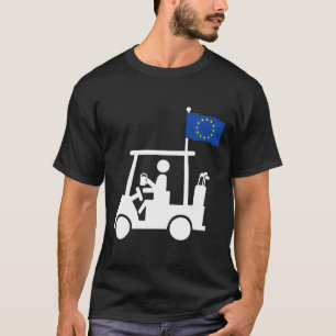 Camiseta Roupas de Golfe Patrióticas Eu Carrinho de Golfe B