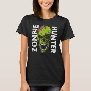 Camiseta Roupas de Halloween para Caçador de Zumbis Hallowe
