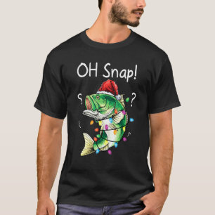 Camiseta Roupas de homem engraçadas de pesca de robalo Papa