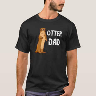 Camiseta Roupas de Homem Lontra Pai Lontra Marinha Mamífero