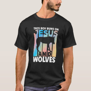 Camiseta Roupas de Lobos para Amantes de Lobos para Meninos
