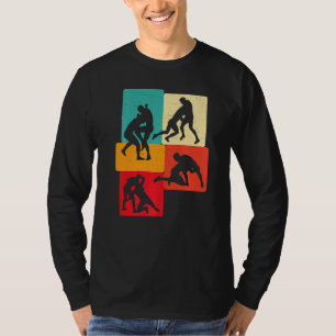 Camiseta Roupas de Luta Livre Americana Retrô US Wrestling