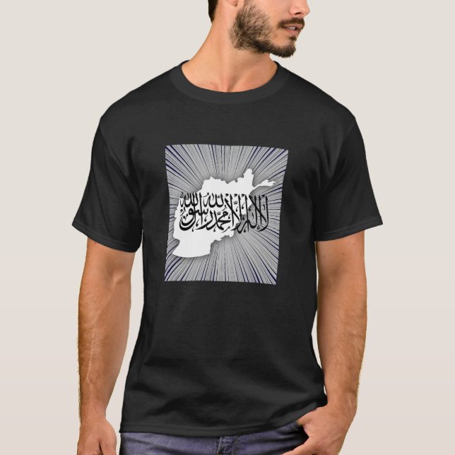 Camiseta Roupas de Mapa do Dia da Independência do Afeganis (Frente)