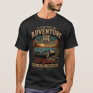 Camiseta Roupas de Motociclista do Centenário da Rota 66
