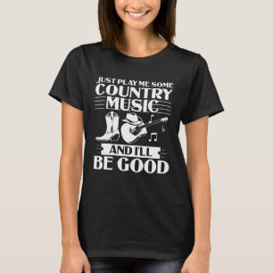 Camiseta Roupas de Música Country Professor de Música Count