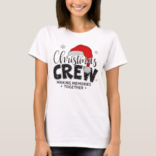 Camiseta Roupas de Natal da Equipe de Natal Luzes Família C