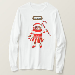 Camiseta Roupas de Natal para amantes de gatos