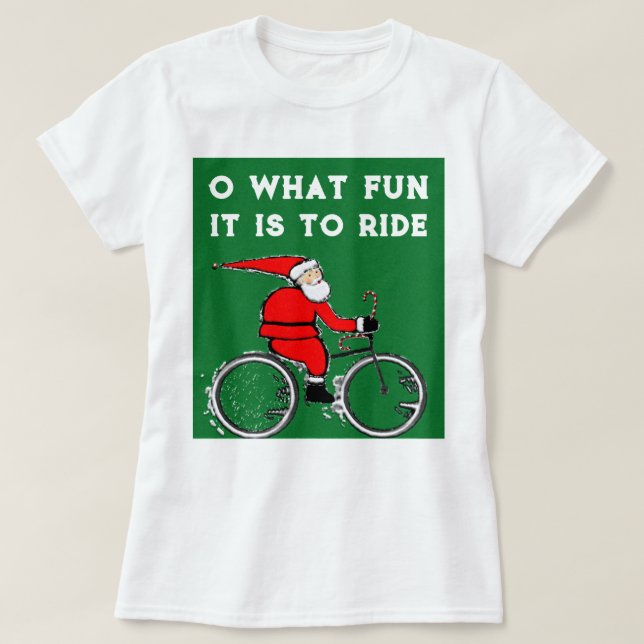 Camiseta Roupas de Natal para Ciclismo (Frente do Design)