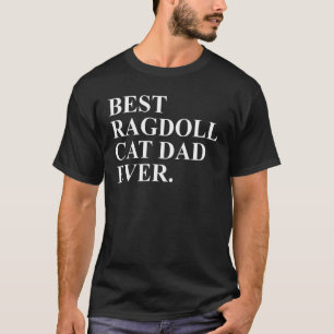 Camiseta Roupas de Pai de Gato Ragdoll Masculino Design d
