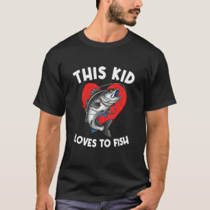 Camiseta Roupas de Pesca - Esta Criança Ama Pescar