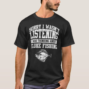 Camiseta Roupas de Pesca Fluke Design de Pescadores Fofos