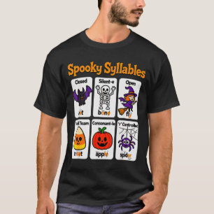 Camiseta Roupas de Professora de Sílabas Assustadoras Roupa