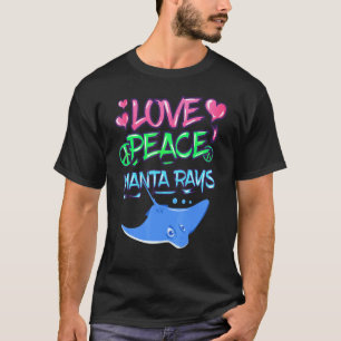 Camiseta Roupas de Raias Mantas Amor Paz Mergulhador Manta
