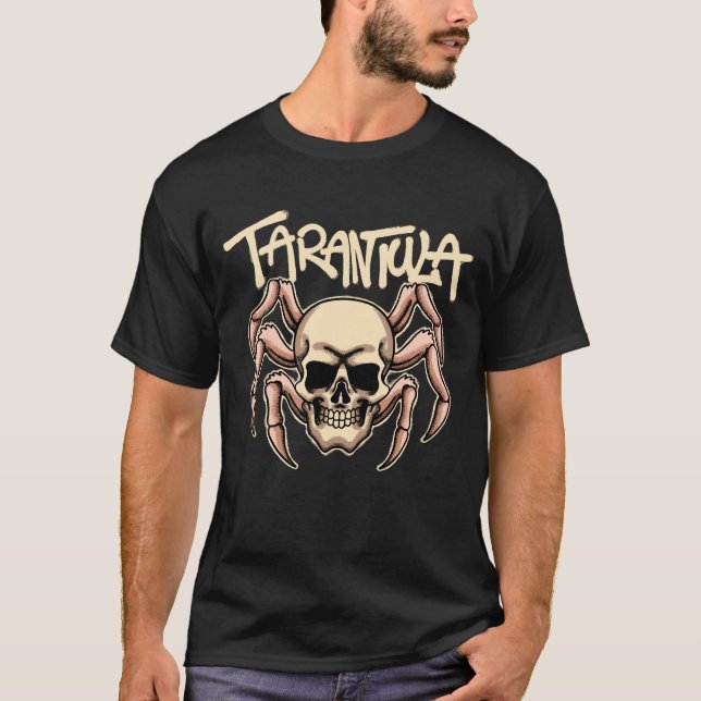 Camiseta Roupas de rua Caveira e Tarântula  (Frente)