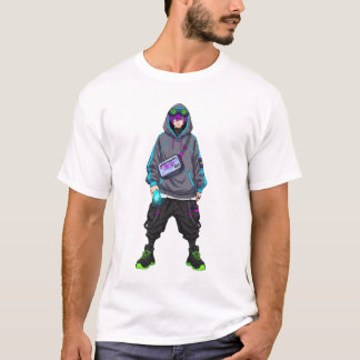 Camiseta Roupas de Rua de Anime Cyberpunk Tokyo Drip