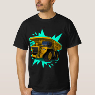 Camiseta Roupas de rua de caminhão basculante de mineração 
