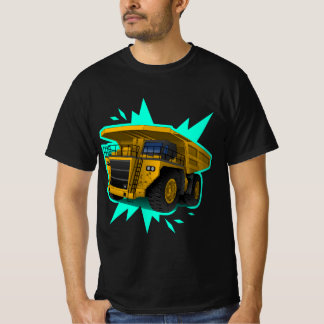 Camiseta Roupas de rua de caminhão basculante de mineração