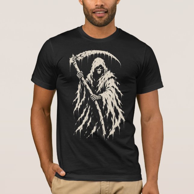 Camiseta Roupas de rua de Halloween da Morte (Frente)
