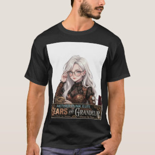 Camiseta Roupas de Rua de Menina de Anime Steampunk - Elite