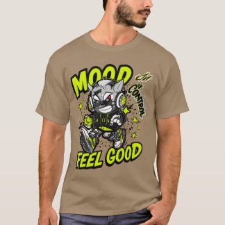 Camiseta Roupas de Rua no Estilo Chibi DJ Verde Neon Elétri