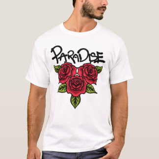 Camiseta roupas de rua Rosas Vermelhas