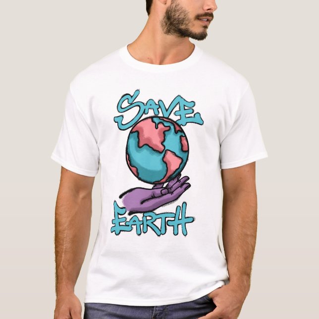 Camiseta Roupas de rua Save Earth (Frente)