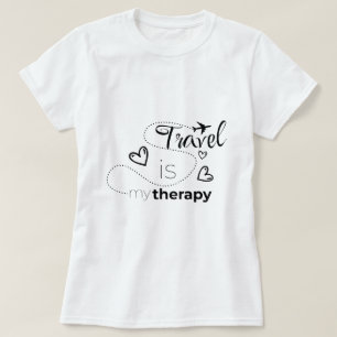 Camiseta Roupas de rua vintage Terapia é Viajar