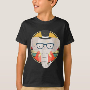 Camiseta Roupas de safári de vida selvagem de elefante engr