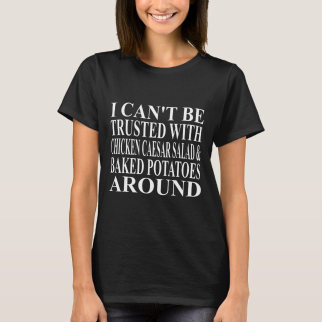 Camiseta Roupas de Salada Caesar de Frango Incrível e Diver (Frente)