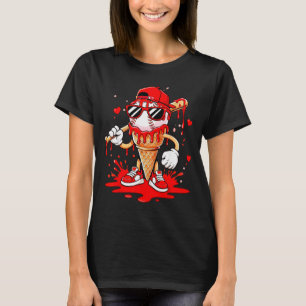 Camiseta Roupas de Sorvete de Gotejamento de Beisebol Joven