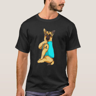 Camiseta Roupas de Tatuagem de Mãe de Cachorro Pastor Alemã