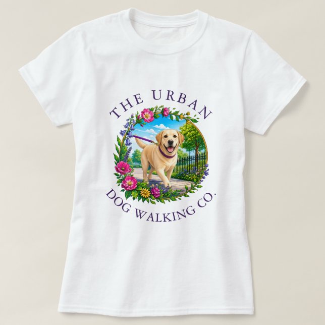 Camiseta Roupas de Treinamento para Cães da Raça Labrador (Frente do Design)