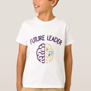Camiseta roupas de volta às aulas, futuro líder