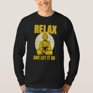 Camiseta Roupas de Yoga Namaste Cura Reiki - Buda Relaxar