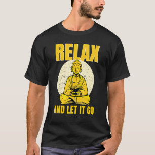 Camiseta Roupas de Yoga Namaste Cura Reiki - Buda Relaxar