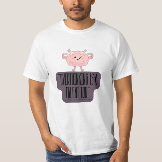 Camiseta Roupas Divertidas de Poder Cerebral para Quem Sobr (Frente)