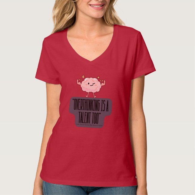 Camiseta Roupas Divertidas de Poder Cerebral para Quem Sobr (Frente)