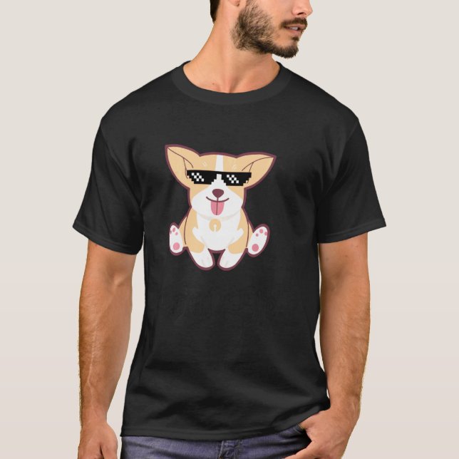 Camiseta Roupas Divertidas Vida Corgi (Frente)