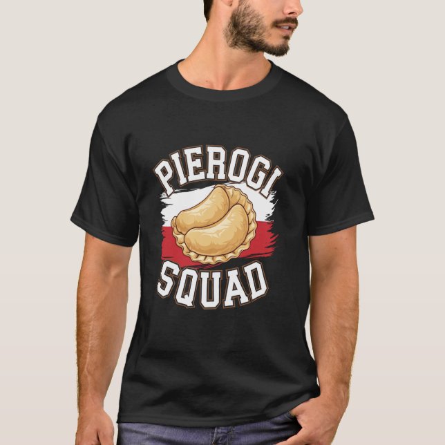 Camiseta Roupas do Pierogi Squad para Comida Polonesa Polsk (Frente)