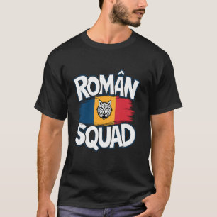 Camiseta Roupas do Român Squad para Produtos Romenos Romani
