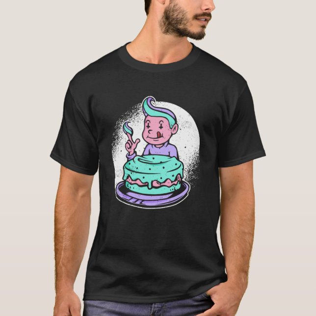 Camiseta Roupas Emo Estéticas Do Gótico De Bolo De gótico (Frente)
