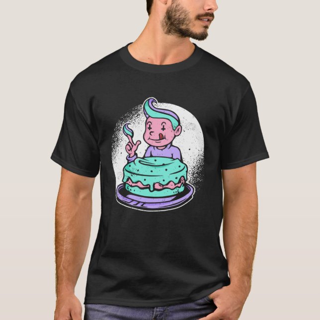 Camiseta Roupas Emo Estéticas Do Gótico De Bolo De gótico (Frente)