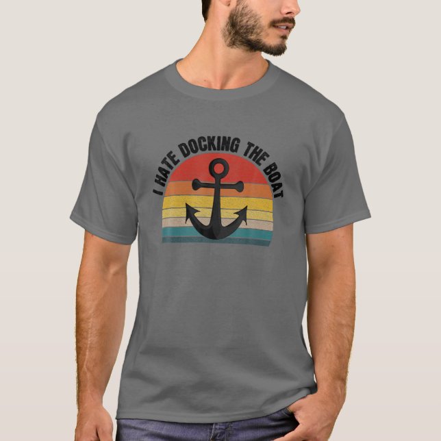 Camiseta Roupas Engraçadas De Barco Para Homens (Frente)
