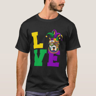 Camiseta Roupas engraçadas de cachorro para Mardi Gras Pit