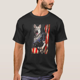 Camiseta Roupas engraçadas patrióticas para cães EUA Bandei