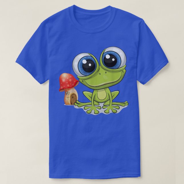 Camiseta Roupas estéticas de algodão de Sapo-cúmulo-cúmulo  (Frente do Design)
