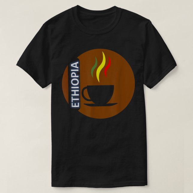 Camiseta Roupas etíopes Café (Frente do Design)
