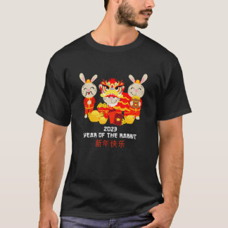 Camiseta Roupas Felizes do Ano Novo Chinês do Zodíaco Ano d