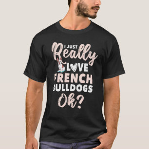 Camiseta Roupas Francesas Eu Adoro Um Buldogue Francês