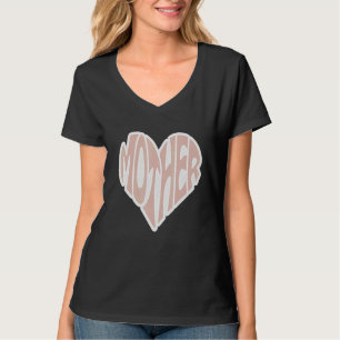 Camiseta Roupas Impressas Carta Mãe Coração Mulheres Vida M